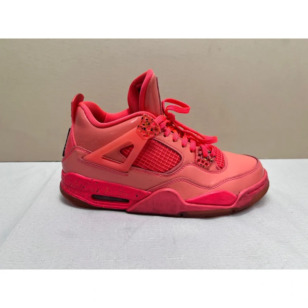 Nike Air Jordan 4 Retro NRG Hot Punch Womens 9 Pink Good AQ9128-600 Patent